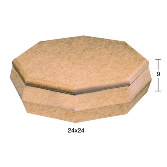 KU250 Büyük Sekizgen Şekerlik Ahşap Boyanabilir Obje