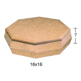 KU251 Küçük Sekizgen Şekerlik Ahşap Boyanabilir Obje