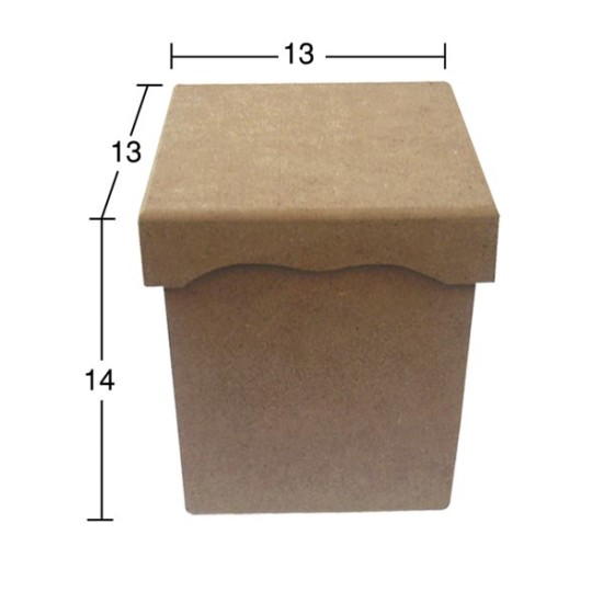 KU264 Orta Boy Saklama Kabı Ahşap Boyanabilir Obje