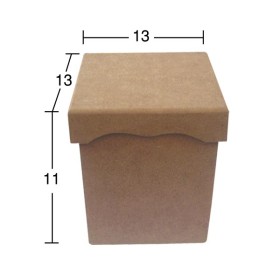 KU265 Küçük Saklama Kabı Ahşap Boyanabilir Obje