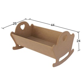 KU318 Beşik Ahşap Boyanabilir Obje