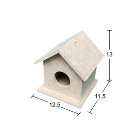 KU391 Kuş Evi Ahşap Boyanabilir Obje