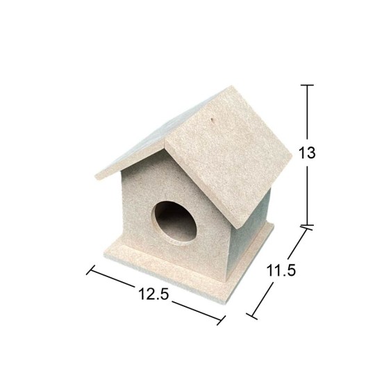 KU391 Kuş Evi Ahşap Boyanabilir Obje