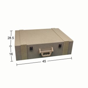 KU393 Küçük Bavul Ahşap Boyanabilir Obje