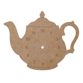 L119 Çaydanlık Saat Ahşap Boyanabilir Obje