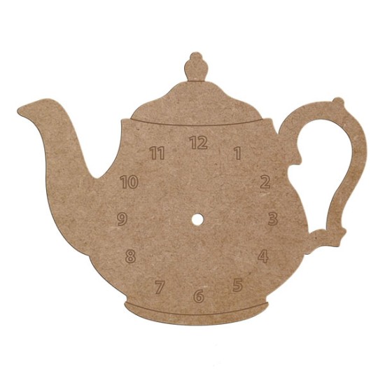 L119 Çaydanlık Saat Ahşap Boyanabilir Obje