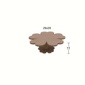 L176 Papatya Servis Standı Ahşap Boyanabilir Obje