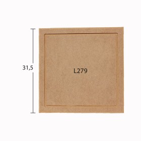 L279 Kare Supla Ahşap Boyanabilir Obje