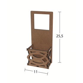 L308 İşlemeli Tel. Sarjlığı Ahşap Boyanabilir Obje