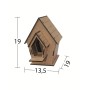 L318 Demonte Kuş Evi Ahşap Boyanabilir Obje