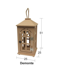 L340 Demonte Orta Boy Kandil Ahşap Boyanabilir Obje