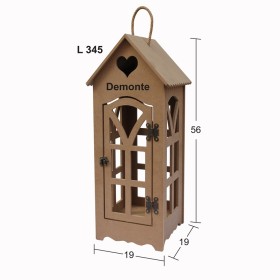 L345 Büyük Ev Fener Ahşap Boyanabilir Obje