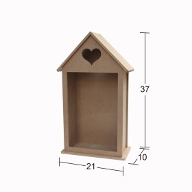 L348 Kalpli  Ev Bibloluk Ahşap Boyanabilir Obje