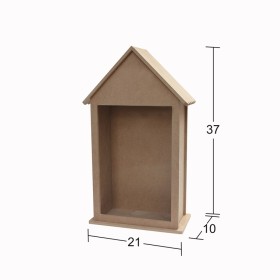 L349 Düz Ev Bibloluk Ahşap Boyanabilir Obje