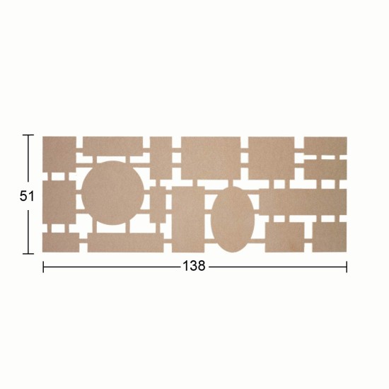 PA274 Pano (138x51) Ahşap Boyanabilir Obje