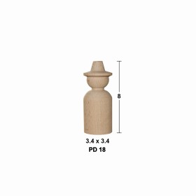 PD18 Peg Doll (8 cm) Ahşap Boyanabilir Obje