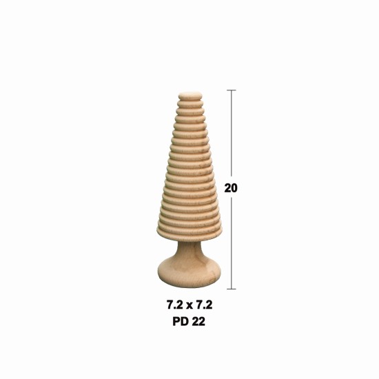 PD22 Ağaç 20 cm Ahşap Boyanabilir Obje