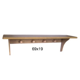 RA513 Büyük Pimli Raf Ahşap Boyanabilir Obje