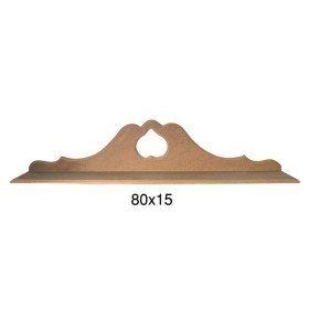 RA516 Büyük Kalpli Raf Ahşap Boyanabilir Obje