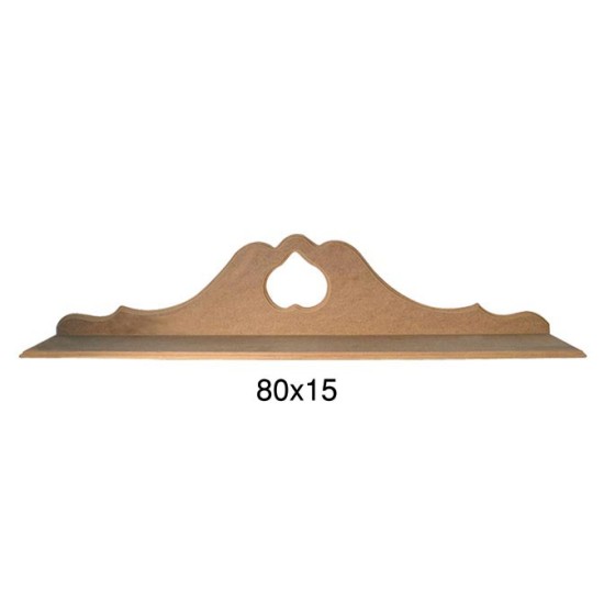 RA516 Büyük Kalpli Raf Ahşap Boyanabilir Obje