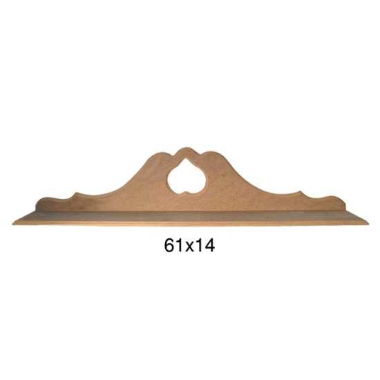 RA516 Ortaboy Kalpli Raf Ahşap Boyanabilir Obje