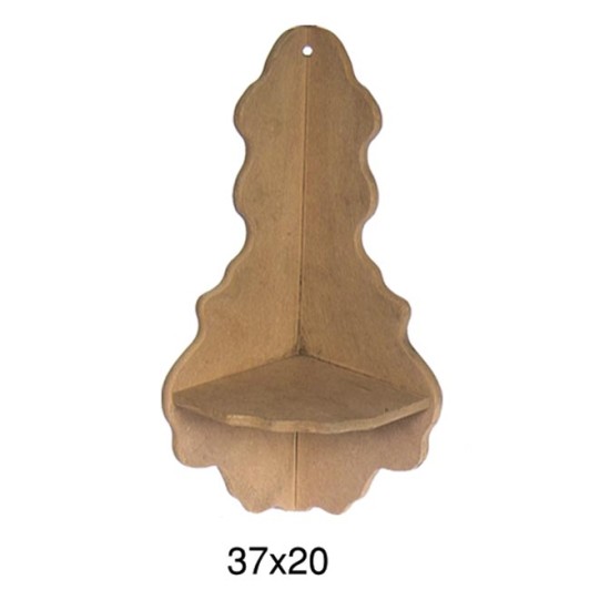 RA519 Küçük Köşe Raf Ahşap Boyanabilir Obje