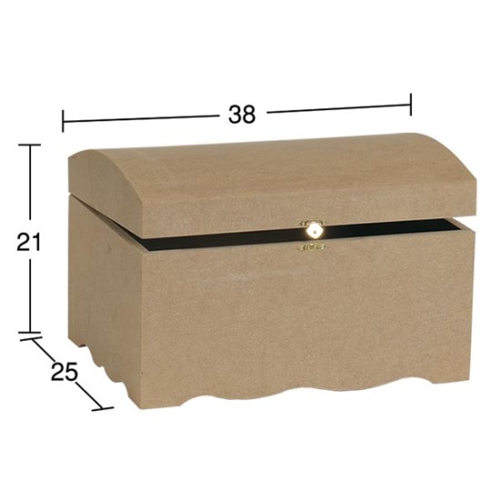 SA411 Büyük Bombe Sandık Ahşap Boyanabilir Obje