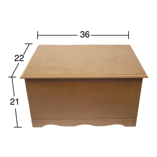 SA415 Düz Sandık Ahşap Boyanabilir Obje