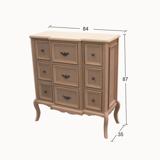 SM15 Lüks Vintage Konsol Ahşap Boyanabilir Obje