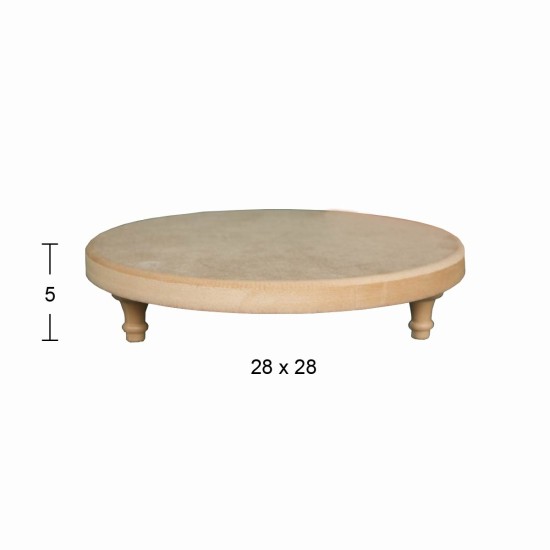 SN24 18 mm (B) Ayaklı Sunumluk Ahşap Boyanabilir Obje