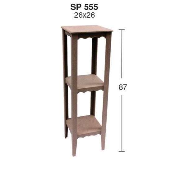 SP554 Kısa Çiçeklik Ahşap Boyanabilir Obje