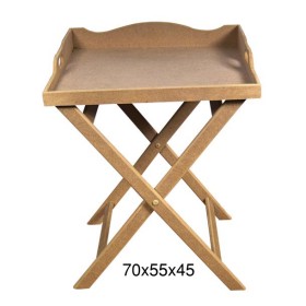 T734 Önü Açık Çapraz Ayaklı Tepsi Ahşap Boyanabilir Obje