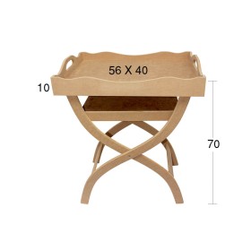 T760 S Ayaklı Takım Tepsi Ahşap Boyanabilir Obje