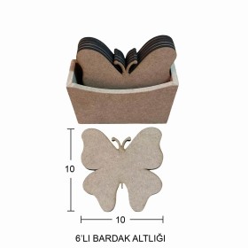 L385 Bardak Altlığı Ahşap Boyanabilir Obje