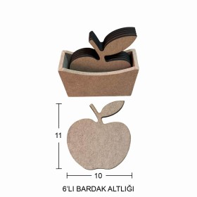 L389 Bardak Altlığı Ahşap Boyanabilir Obje