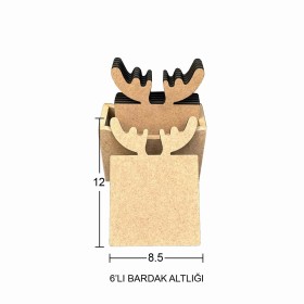 L394 Bardak Altlığı Ahşap Boyanabilir Obje