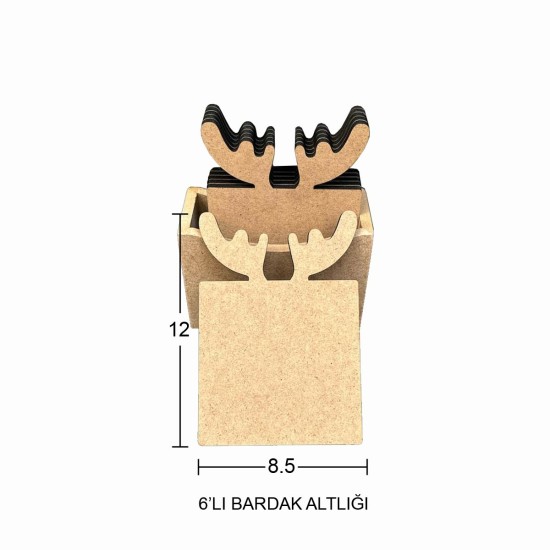 L394 Bardak Altlığı Ahşap Boyanabilir Obje