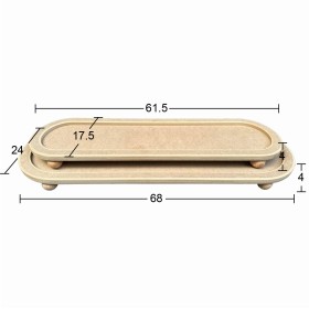 SN32 2'li Oval Takım  Top Ayaklı Sunumluk Ahşap Boyanabilir Obje