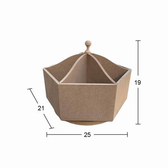 F835 Döner Kaşıklık Ahşap Boyanabilir Obje