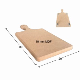 L405 Dikdörtgen Tekerlekli Sunumluk Ahşap Boyanabilir Obje