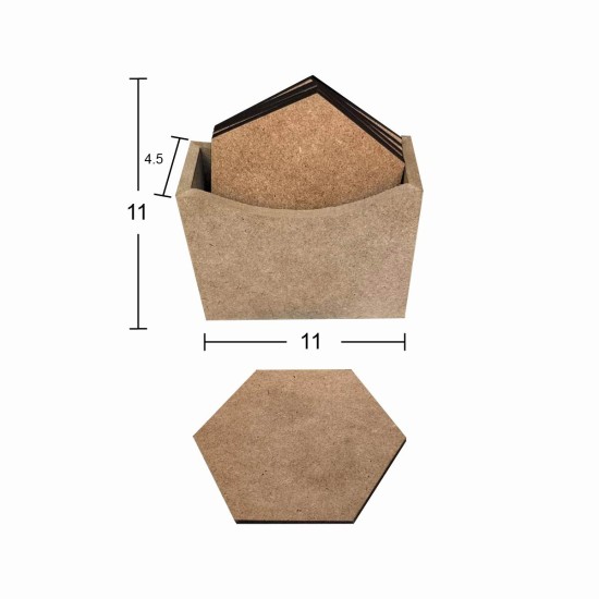 L396 Bardak Altlığı Ahşap Boyanabilir Obje