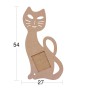 ÇER149 Kedi Çerçeve Sağ Ahşap Boyanabilir Obje