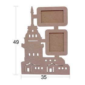 ÇER152 Çoklu Resim Çerçevesi Ahşap Boyanabilir Obje