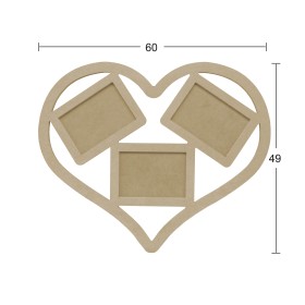 ÇER156 Çoklu Resim Çerçevesi Ahşap Boyanabilir Obje