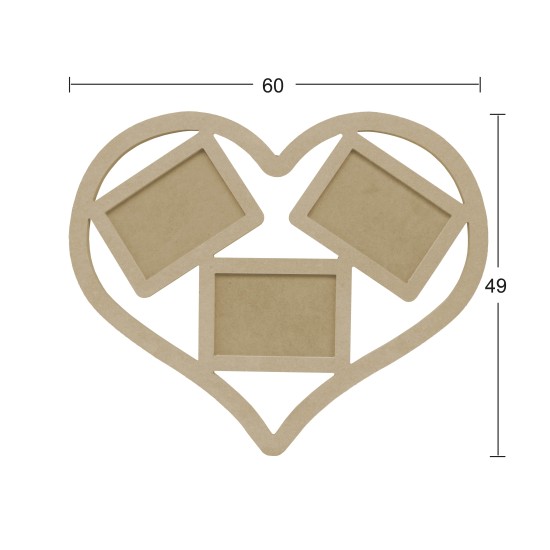 ÇER156 Çoklu Resim Çerçevesi Ahşap Boyanabilir Obje