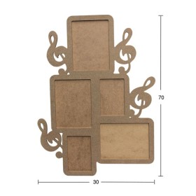 ÇER92 Çoklu Resim Çerçevesi Ahşap Boyanabilir Obje