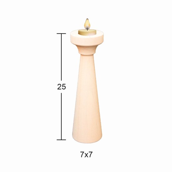 ŞA18 Şamdan  (25 cm) Ahşap Boyanabilir Obje