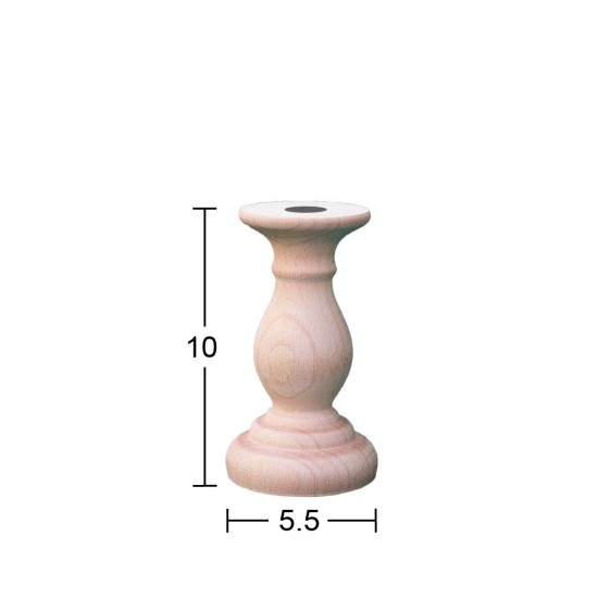 ŞA59 Şamdan (10 cm) Ahşap Boyanabilir Obje