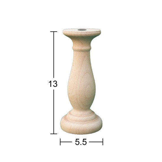 ŞA60 Şamdan (13 cm) Ahşap Boyanabilir Obje