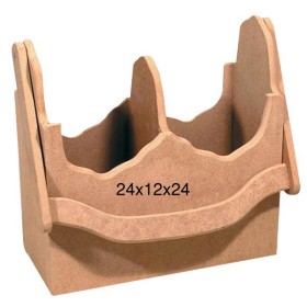 ŞRP145 2'li Şaraplık Ahşap Boyanabilir Obje